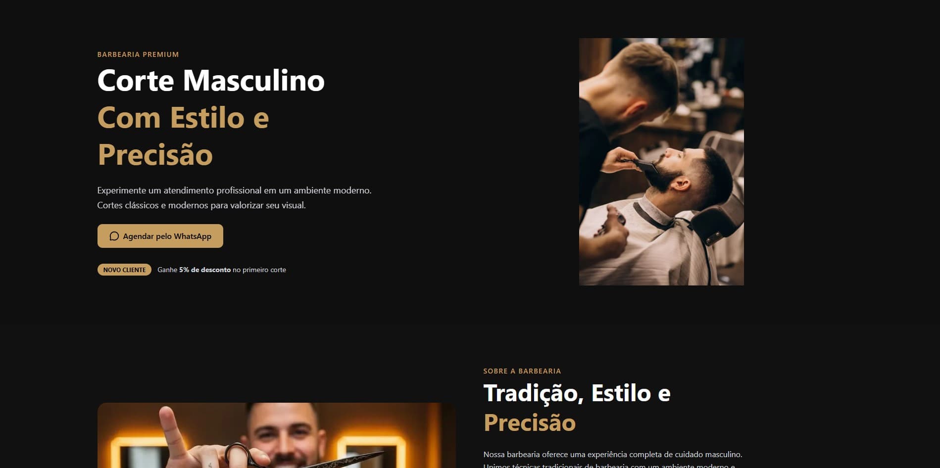 BarberShop - Site para Barbearia Moderna